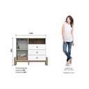 Ver imagem 3 de Cômoda Infantil Ternura C/ 1 Porta e 3 Gavetas Branco/jequitiba - Henn