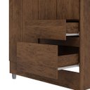 Ver imagem 6 de Guarda-roupa Solteiro 4 Portas 2 Gavetas com Pés Ideval Imbuia Rústico