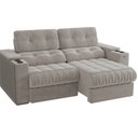 Ver imagem 4 de Sofá 230cm com Porta Copos Retrátil e Reclinável Premier