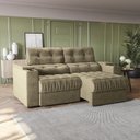 Ver imagem 1 de Sofá 230cm com Porta Copos Retrátil e Reclinável Premier