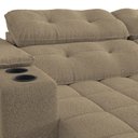 Ver imagem 6 de Sofá 230cm com Porta Copos Retrátil e Reclinável Premier Bege Bouclé Fendi