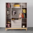 Ver mais imagens de Kit Quarto Infantil com Pés Square Mel - Cômoda Elfe 4 Gavetas + Guarda-Roupa Elfe + Berço Mini Cama