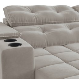 Sofá 260cm com Porta Copos Retrátil e Reclinável Premier - 6