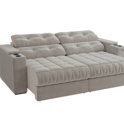 Sofá 260cm com Porta Copos Retrátil e Reclinável Premier - 5