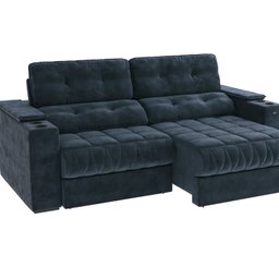 Sofá 260cm com Porta Copos Retrátil e Reclinável Premier - 4
