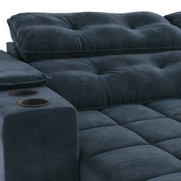 Sofá 260cm com Porta Copos Retrátil e Reclinável Premier - 6