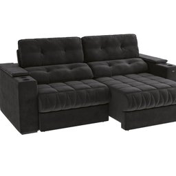 Sofá 260cm com Porta Copos Retrátil e Reclinável Premier - 4