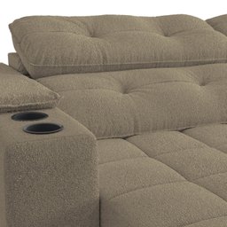 Sofá 260cm com Porta Copos Retrátil e Reclinável Premier - 6
