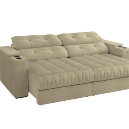 Sofá 260cm com Porta Copos Retrátil e Reclinável Premier - 5