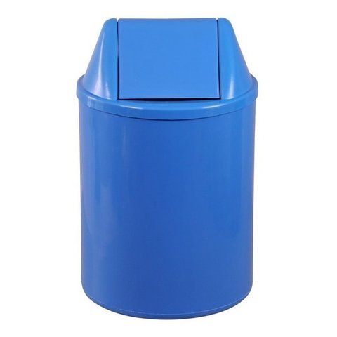 Lixeira Plástica com Tampa Vai-vem 12 Litros Cor:azul