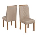 Ver imagem 4 de Conjunto Sala de Jantar Mesa Tampo Retangular Chanfrado Curvo Mad/vid 160 X 90cm Kiara Freijó Off Wh