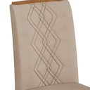 Ver imagem 5 de Conjunto Sala de Jantar Mesa Tampo Retangular Chanfrado Curvo Mad/vid 160 X 90cm Kiara Freijó Off Wh