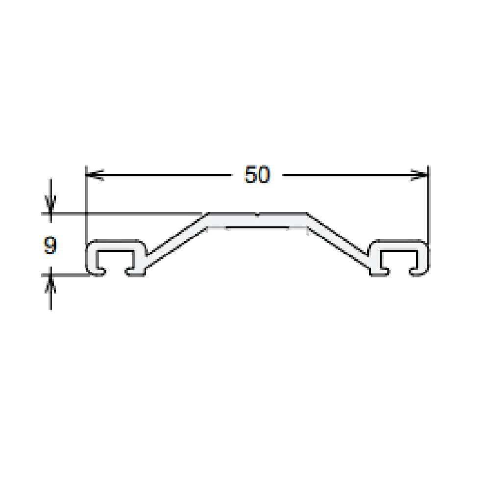Ver imagem 3 de Perfil Trapezio Alumínio Natural - 3,00m + gaxeta