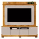 Ver imagem 5 de Estante Painel para Tv 65 Pol 182cm Ripado Vanie D04 Bali/cedro - Mpozenato
