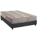 Ver imagem 1 de Cama Box Casal: Colchão Espuma D45 Paropas Pasquale Gray + Base Crc Suede Gray (138x188)