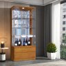 Cristaleira Moderna de Vidro com LED - Diamante-Naturale - Mavau Móveis - 1