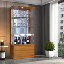 Ver imagem 1 de Cristaleira Moderna de Vidro com LED - Diamante-Naturale - Mavau Móveis