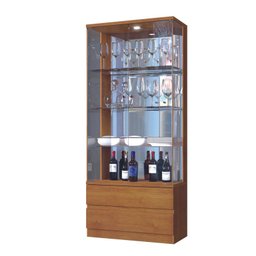 Cristaleira Moderna de Vidro com LED - Diamante-Naturale - Mavau Móveis - 2