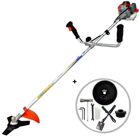 Roçadeira Profissional Vulcan VR260P 2T 26CC 0,9HP Resistente + Disco Circular 80 Dentes Furo 25mm