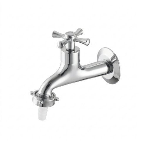 Torneira Parede para Jardim e Tanque Bica Longa Tetra 26498 Meber - Cromado