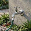 Ver imagem 2 de Torneira Parede para Jardim e Tanque Bica Longa Tetra 26498 Meber - Cromado