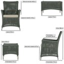Ver imagem 3 de Jogo Sofá e 2 Poltronas e Mesa Igapó Fendi E7 Trama Original Verde