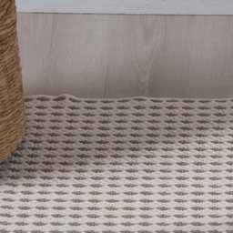 Tapete Passadeira Andaraí 45x140cm Off White/Capuccino - Algodão FASTLAR - 3