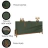 Buffet Aparador 170cm 4 Portas Lizz Casa D Verde Oliva/cedro - 4