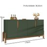 Buffet Aparador 170cm 4 Portas Lizz Casa D Verde Oliva/cedro - 7