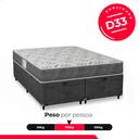 Ver imagem 5 de Cama Box Baú Casal Bipartido + Colchão D33 One Face - Suede Cinza - e-Shop Casa