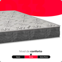 Ver imagem 4 de Cama Box Baú Casal Bipartido + Colchão D33 One Face - Suede Cinza - e-Shop Casa