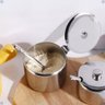 Açucareiro Inox Metálico com Colher Kehome Kit 2 Peças - 4
