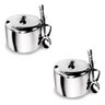Açucareiro Inox Metálico com Colher Kehome Kit 2 Peças - 1