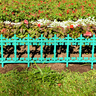Kit 2 Cercas Plásticas Estilo Ferro Fundido Jardim Canteiro Verde - 2
