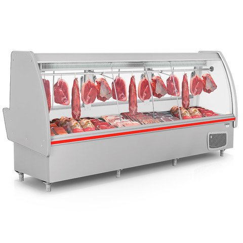 Balcão Frigorífico Açougue POP GAPS-310 Cinza Gelopar 3.10m Iluminação em LED 220v