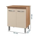 Ver imagem 3 de Balcão Multiuso com Tampo 70 Cm 2p Serena Savana Off White Mobbs