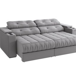 Sofá 260cm com Porta Copos Retrátil e Reclinável Premier - 5