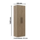 Ver imagem 5 de Sapateira 2 Portas para até 10 Pares Marrom/Wood