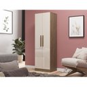 Ver imagem 1 de Sapateira 2 Portas para até 10 Pares Marrom/Wood/Cristalo