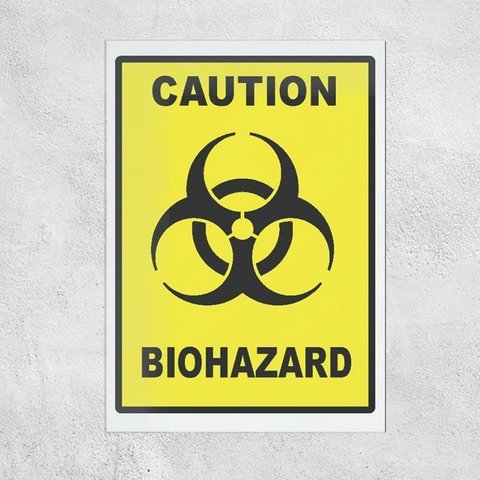 Placa Decorativa Biohazard Risco Biológico