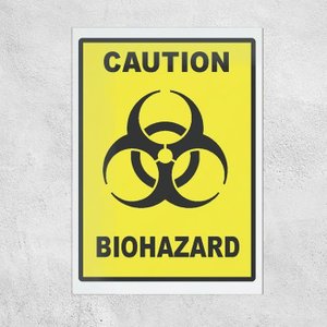 Placa Decorativa Biohazard Risco Biológico