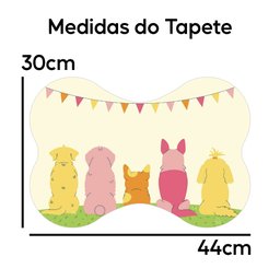 Tapete Comedouro Ração Cachorro Pet Cão Dog Lona Nº2 - 30x44 Arte na Arte Tapete para Comedouro de C - 4