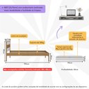 Ver imagem 3 de Cama de Solteiro para Colchão 88 X 188 Cm com Penteadeira 90cm Suspensa Multimóveis Cr35248