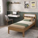 Ver imagem 2 de Cama de Solteiro para Colchão 88 X 188 Cm com Penteadeira 90cm Suspensa Multimóveis Cr35248