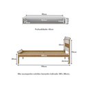 Ver imagem 4 de Cama de Solteiro para Colchão 88 X 188 Cm com Penteadeira 90cm Suspensa Multimóveis Cr35248