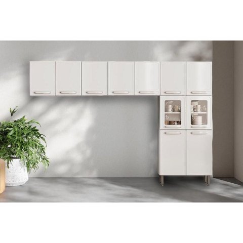 Cozinha Modulada Bertolini Evidence 3 Peças (2aéreos+1paneleiro) Cpt63 Branco-bertolini
