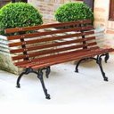 Ver imagem 2 de Banco de Jardim Modelo Tamanduá Pés de Alumínio Fundido - Marrom