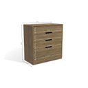 Ver imagem 3 de Cômoda para Quarto 4 Gavetas S824 Gold Marrom/Nogueira