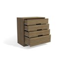 Ver imagem 4 de Cômoda para Quarto 4 Gavetas S824 Gold Marrom/Nogueira