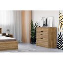 Ver imagem 1 de Cômoda para Quarto 4 Gavetas S824 Gold Marrom/Nogueira